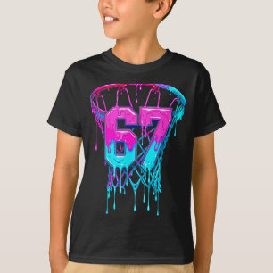 67 Basketball Drip Six Seven Funny T-Shirt
