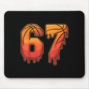 67 Basketball Gen Alpha Slang Kids Drip Six Seven  Mouse Pad