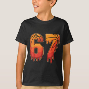 67 Basketball Gen Alpha Slang Kids Drip Six Seven  T-Shirt