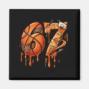 67 Basketball Ice Cream Drip Six Seven  Magnet