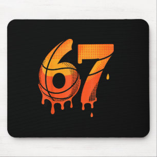 67 Basketball Ice Cream Drip Six Seven  Mouse Pad