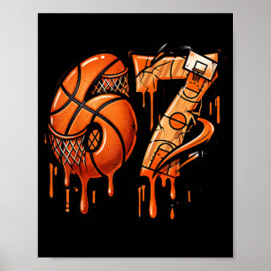 67 Basketball Ice Cream Drip Six Seven Poster