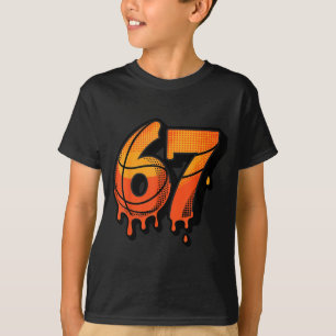 67 Basketball Ice Cream Drip Six Seven  T-Shirt