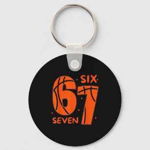 67 Basketball Six Seven 6 7 Meme 6  Key Ring