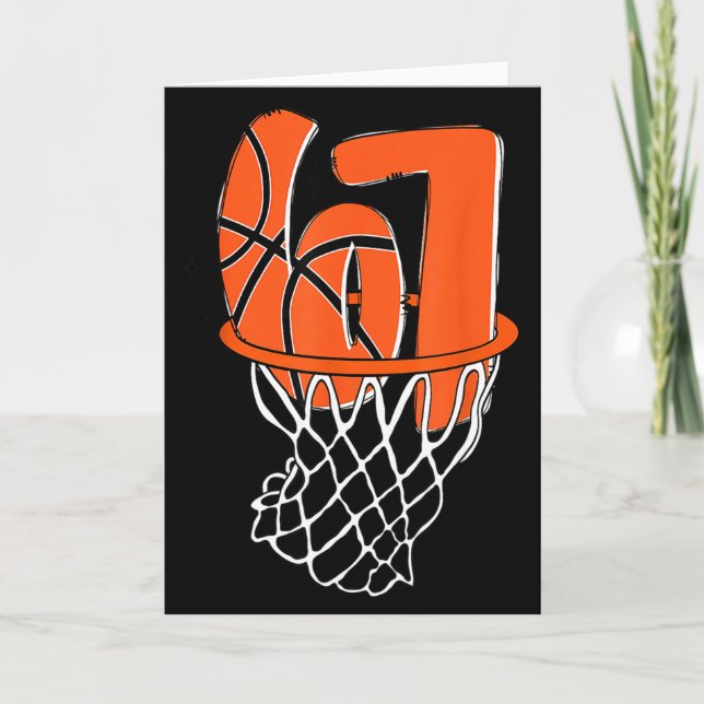 67 Basketball Six Seven 6 7 Meme Funny 67 Basketba Card (Front)