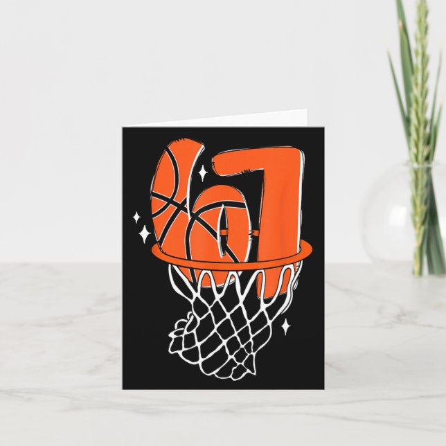 67 Basketball Six Seven 6 7 Meme Funny 67 Basketba Card (Front)