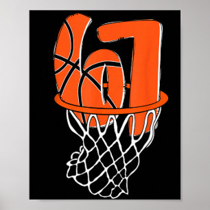 67 Basketball Six Seven 6 7 Meme Funny 67 Basketba Poster
