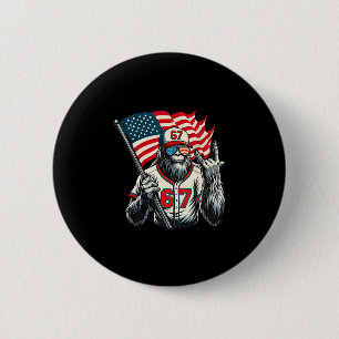 67 Bigfoot Meme Funny Six Seven Gen Alpha Slang  6 Cm Round Badge