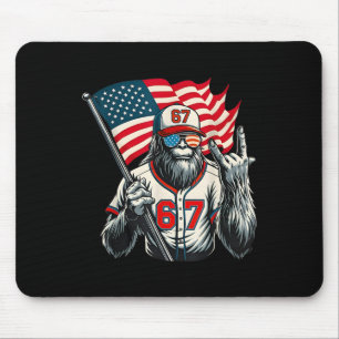 67 Bigfoot Meme Funny Six Seven Gen Alpha Slang  Mouse Pad