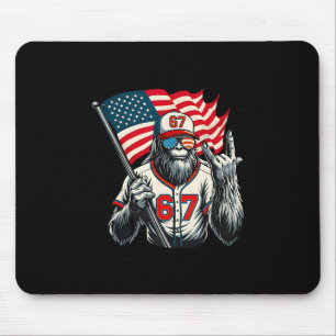 67 Bigfoot Meme Funny Six Seven Gen Alpha Slang  Mouse Pad