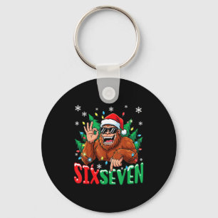 67 Bigfoot Six Seven Hands Christmas Holiday Boys  Key Ring
