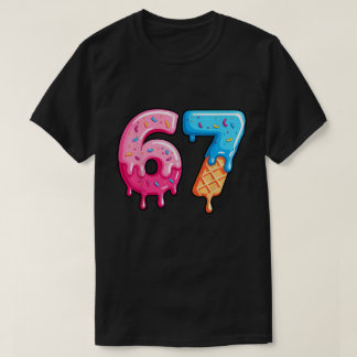 67 Birthday Doughnut and Ice Cream Numbers T-Shirt