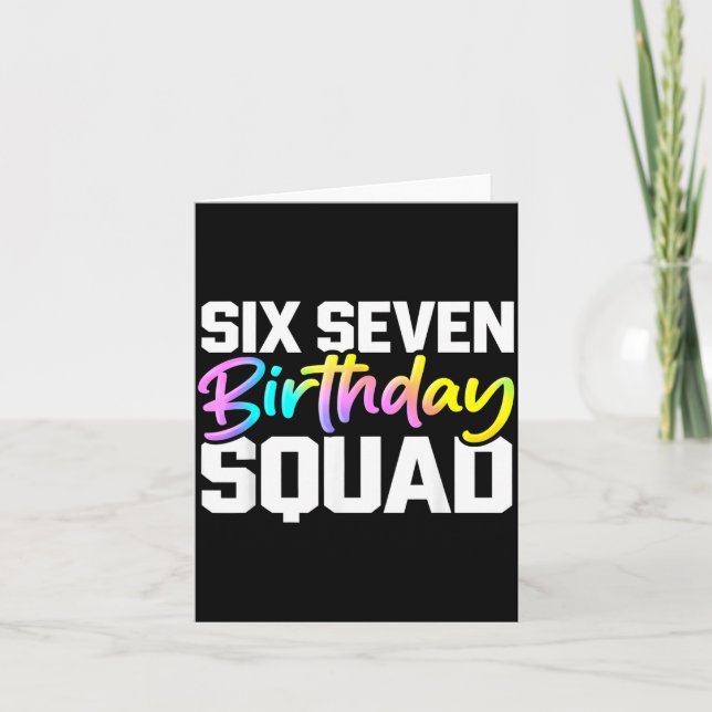 67 birthday squad funny six seven meme birthday card (Front)