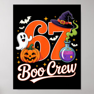 67 boo crew funny halloween ghost witch pumpkin poster