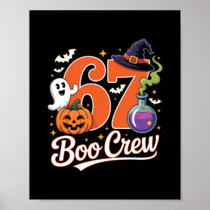 67 Boo Crew Funny Halloween Ghost Witch Pumpkin Sp Poster