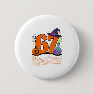 67 Boo Crew Halloween Fun For Spooky Enthusiasts  6 Cm Round Badge