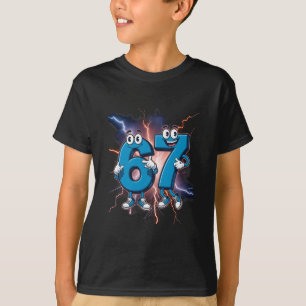 67 Brainrot Italian Meme Funny 67 Kids Costume Six T-Shirt