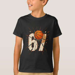 67 Brainrot Youth Basketball Drip - Funny Kids 67  T-Shirt