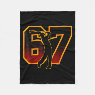 67 Brainrot Youth Golf Drip - Funny Kids 67  Fleece Blanket