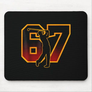 67 Brainrot Youth Golf Drip - Funny Kids 67  Mouse Pad