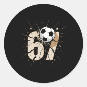 67 Brainrot Youth Soccer Drip - Funny Kids 67 Classic Round Sticker