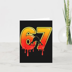 67 Brainrot Youth Wrestling Drip - Funny Kids 67  Card