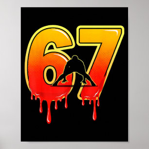 67 Brainrot Youth Wrestling Drip - Funny Kids 67  Poster