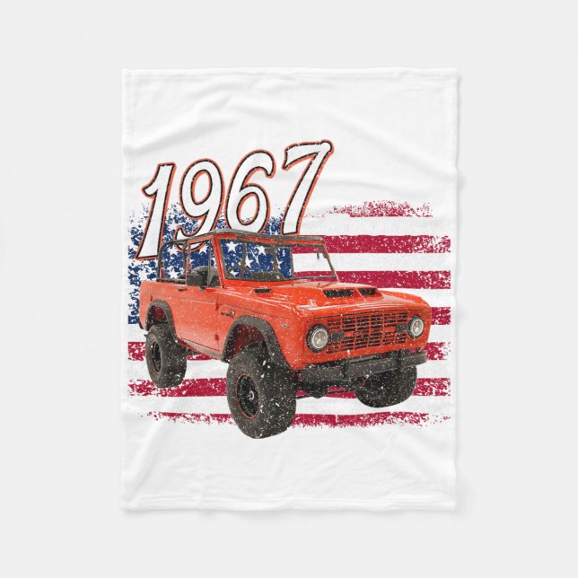 67 Bronco Suv Car  Fleece Blanket (Front)