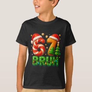 67 Bruh Christmas Candy Cane Gingerbread Design Xm T-Shirt