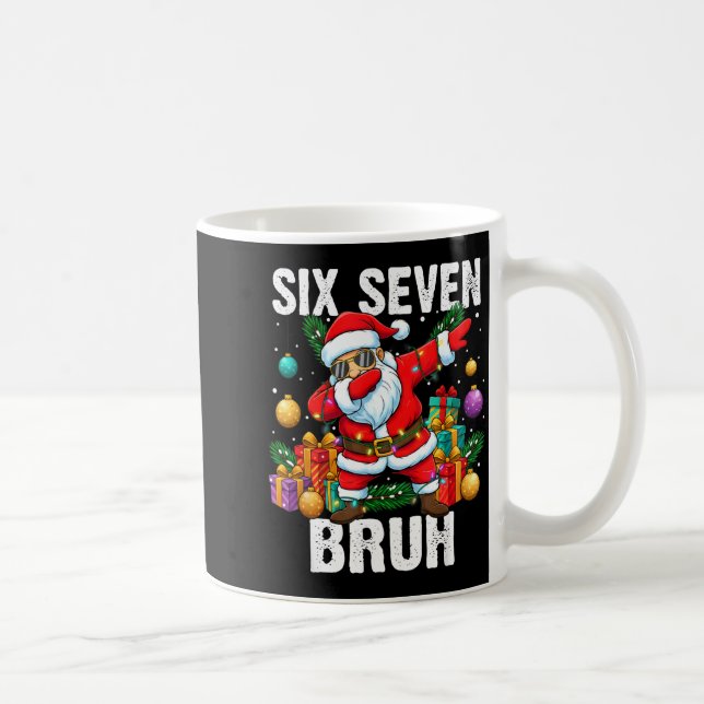 67 Bruh Christmas Cool Dabbing Santa Six Seven Mem Coffee Mug (Right)