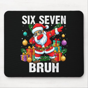 67 Bruh Christmas Cool Dabbing Santa Six Seven Mem Mouse Pad