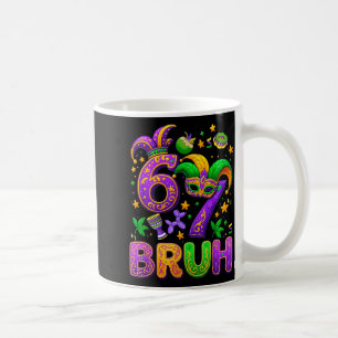 67 Bruh Mardi Gras Jester Mask New Orleans Coffee Mug