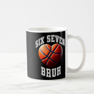 67 Bruh Meme Basketball Six Seven Heart Funny  Coffee Mug