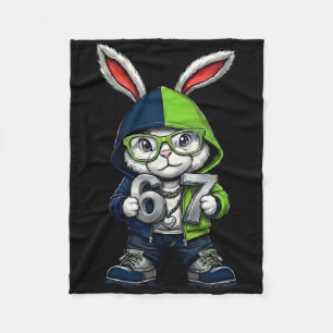67 Bunny Ears Six Seven Easter Bunny Meme Men Boys Fleece Blanket