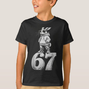 67 Bunny Face with Sungles for Kids Boy Men T-Shirt
