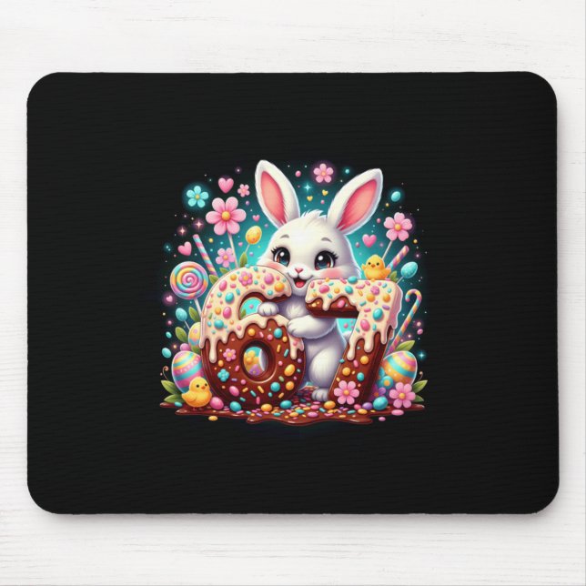 67 Bunny Six Seven 6 7 Easter Day Kids Mouse Pad (Front)