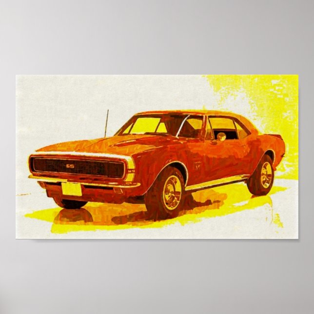 67 Camaro Impressionist Poster (Front)