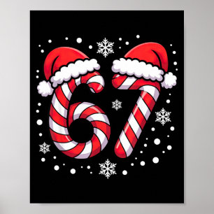 67 Candy Canes Santa  Poster