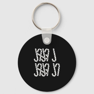 67 Candy Canes Tally Marks Xmas Long Sleeve  Key Ring
