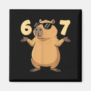 67 Capybara Meme 6 7 Aesthetic For Kids Young Adul Magnet