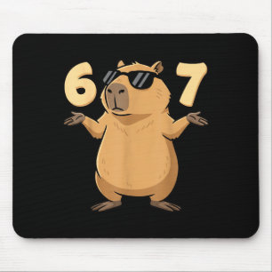67 Capybara Meme 6 7 Aesthetic For Kids Young Adul Mouse Pad