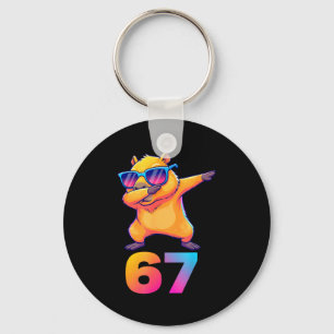 67 Capybara Six Seven Meme Animal Cool Capybara Da Key Ring