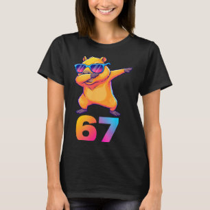 67 Capybara Six Seven Meme Animal Cool Capybara Da T-Shirt