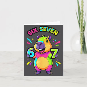 67 Cartoon Capybara Seven Six Gift Card