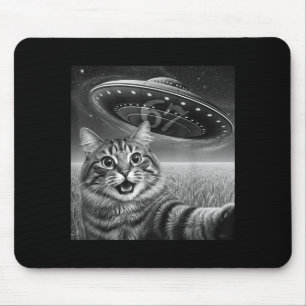 67 Cat Selfie With Alien Ufos Funny Cat Six Seven Mouse Pad