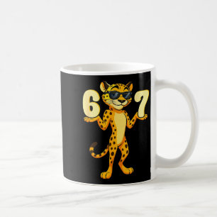 67 Cheetah Meme Six Seven Hands Motion Kids Teens Coffee Mug