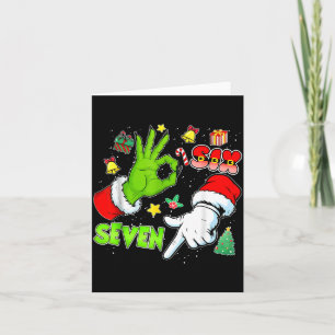 67 Christmas 6 7 Meme Elf Santa Pajamas Gen Alpha  Card
