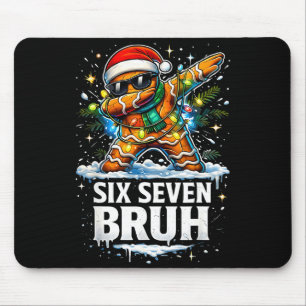 67 Christmas 6 7 Meme Gingerbread Man Xmas Pajamas Mouse Pad