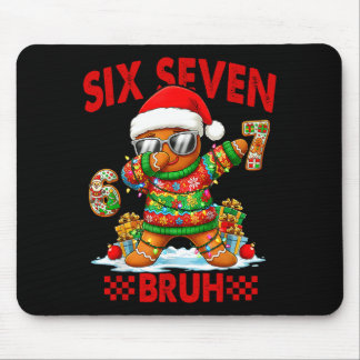 67 Christmas 6 7 Meme Gingerbread Man Xmas Pajamas Mouse Pad