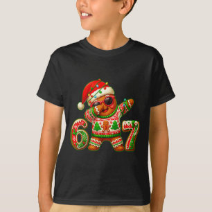 67 Christmas 6 7 Meme Gingerbread Man Xmas Pajamas T-Shirt